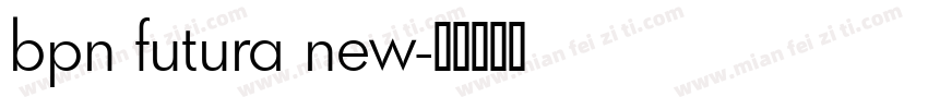 bpn futura new字体转换